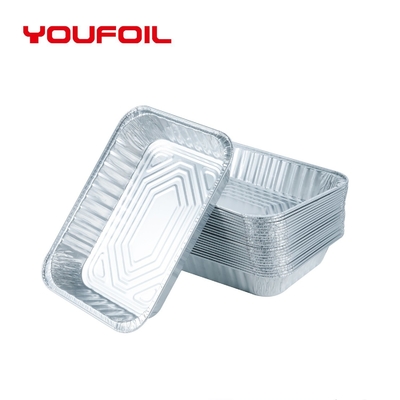 ซื้อ ภาชนะฟอยล์อะลูมิเนียมรีไซเคิล OEM ทรงสี่เหลี่ยมผืนผ้า ขนาดครึ่ง online manufacture