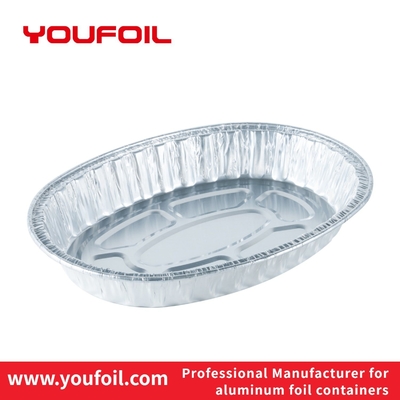 ซื้อ การเก็บอาหาร บาร์บีคิว ตะกร้าอลูมิเนียมโอวาล ตะกร้าอาหารโฟลยอลูมิเนียมใช้ครั้งเดียว online manufacture