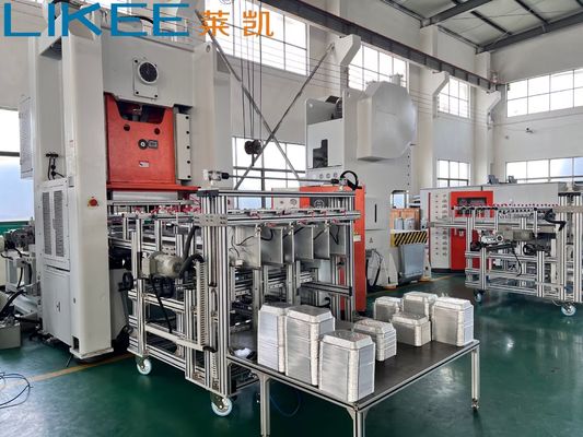 ซื้อ เครื่องทำภาชนะฟอยล์อะลูมิเนียม LK-T80 แบบผนังย่น ทิ้งได้ รูปสี่เหลี่ยมผืนผ้า น้ำหนักเบา การผลิตออนไลน์