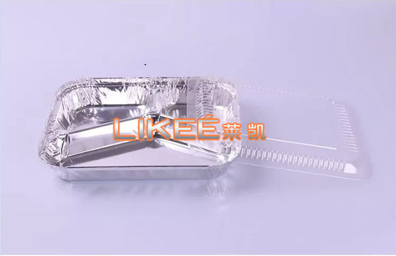 ซื้อ ภาชนะบรรจุอาหารฟอยล์อลูมิเนียมสีเงิน ขนาด 1800 มล. พร้อมหลายช่อง online manufacture