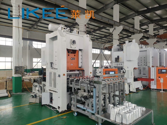การรับรอง CE 80 ตัน เยอรมนี มอเตอร์ SIMENSE สายการผลิตภาชนะฟอยล์อลูมิเนียม T80