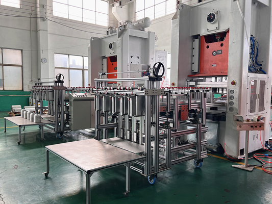 เครื่องทำจานช้อนส้อมอลูมิเนียมฟอยล์อัตโนมัติ 12000/H พร้อม Mitsubishi PLC