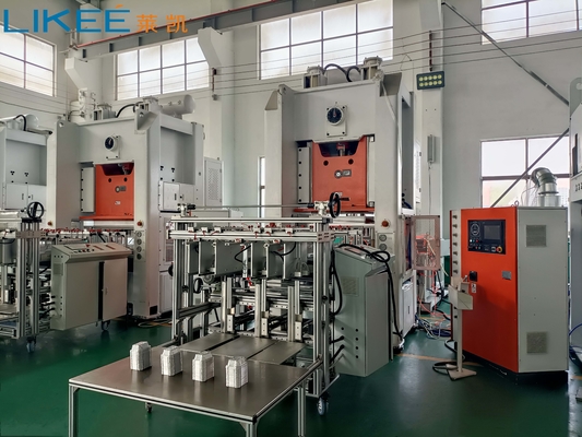 เครื่องทำถาดฟอยล์อลูมิเนียมพลังงานไฟฟ้าความเร็วสูง 12000 ชิ้น/ชั่วโมง