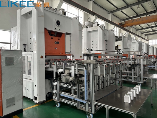 เครื่องทำภาชนะฟอยล์อลูมิเนียม 130 ตัน 29KW เครื่องทำฟอยล์อลูมิเนียม