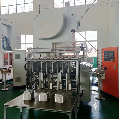 เครื่องทำภาชนะบรรจุอาหารอะลูมิเนียมแบบ 240 มม. พร้อมกำลังไฟ 19.8KW และกำลังการผลิต 9000 ชิ้น/ชั่วโมง