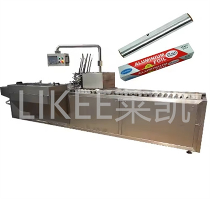 เครื่องบรรจุแผ่นอลูมิเนียมกล่องเล็กสําหรับกระดาษกระดาษกระดาษสีขาว 60 กล่อง/นาที