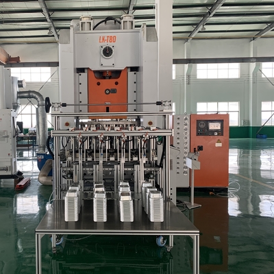 เครื่องทำภาชนะใส่อาหารอะลูมิเนียม 26KW ความจุการผลิตสูง 12000 ชิ้น/ชม.