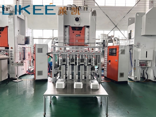 เครื่องทำภาชนะบรรจุอาหารแบบฟอยล์อลูมิเนียม LK-T80 เจาะอัตโนมัติ 12000 ชิ้นต่อชั่วโมง